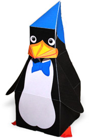 игрушка пингвин из бумаги
