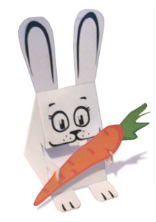 новогодний заяц кролик игрушка из бумаги